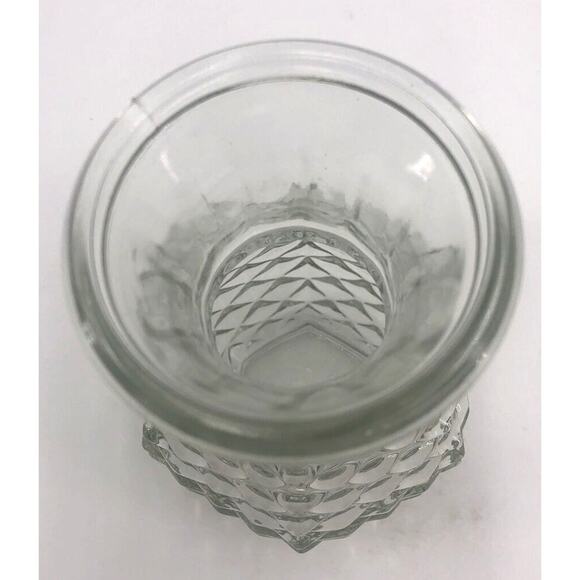 Vase Pineapple Shaped Diamond Point Pressed Glass 5.5" Tall Vintage 1980s FTD - Picture 5 of 8